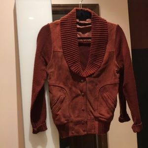 Vintage suede cartigan